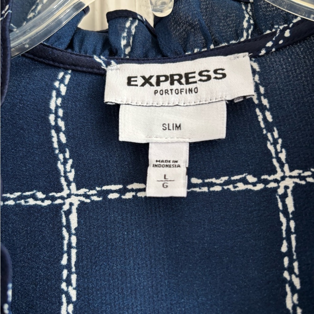 Express Portofino Navy and White Blouse - Picture 2 of 3